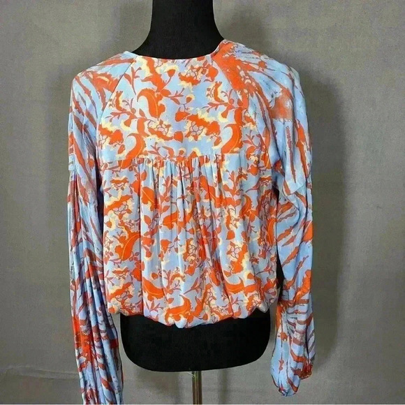 Free People - Cruisin Together Blouse Size Medium Boho Vibes, Relaxed - Picture 5 of 6